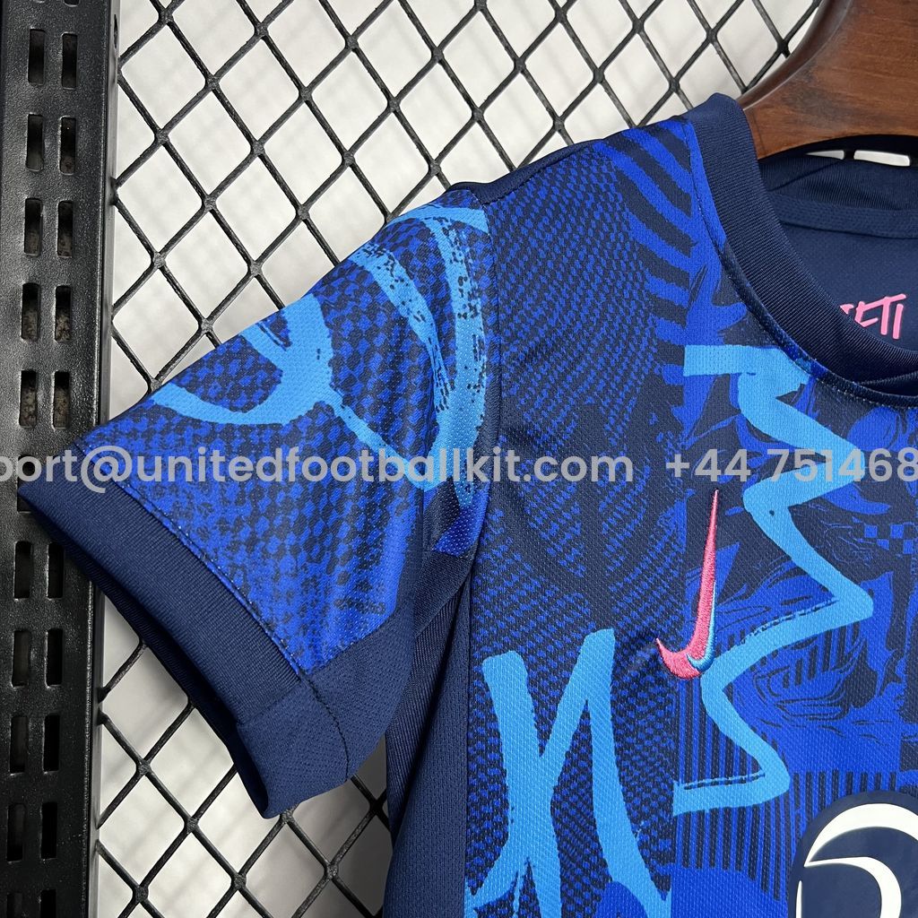 Unitedfootballkit.com | Atletico Madrid 24-25 Third Kids Kit -Customize Name, Number and Patch | Worldwide Shipping