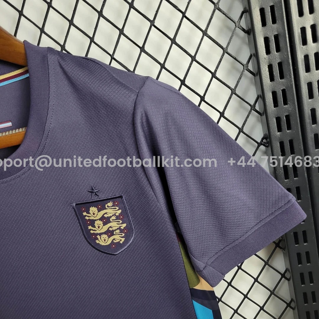 Unitedfootballkit.com | England 2024 Away Stadium Kids Kit -Customize Name, Number and Patch | Worldwide Shipping