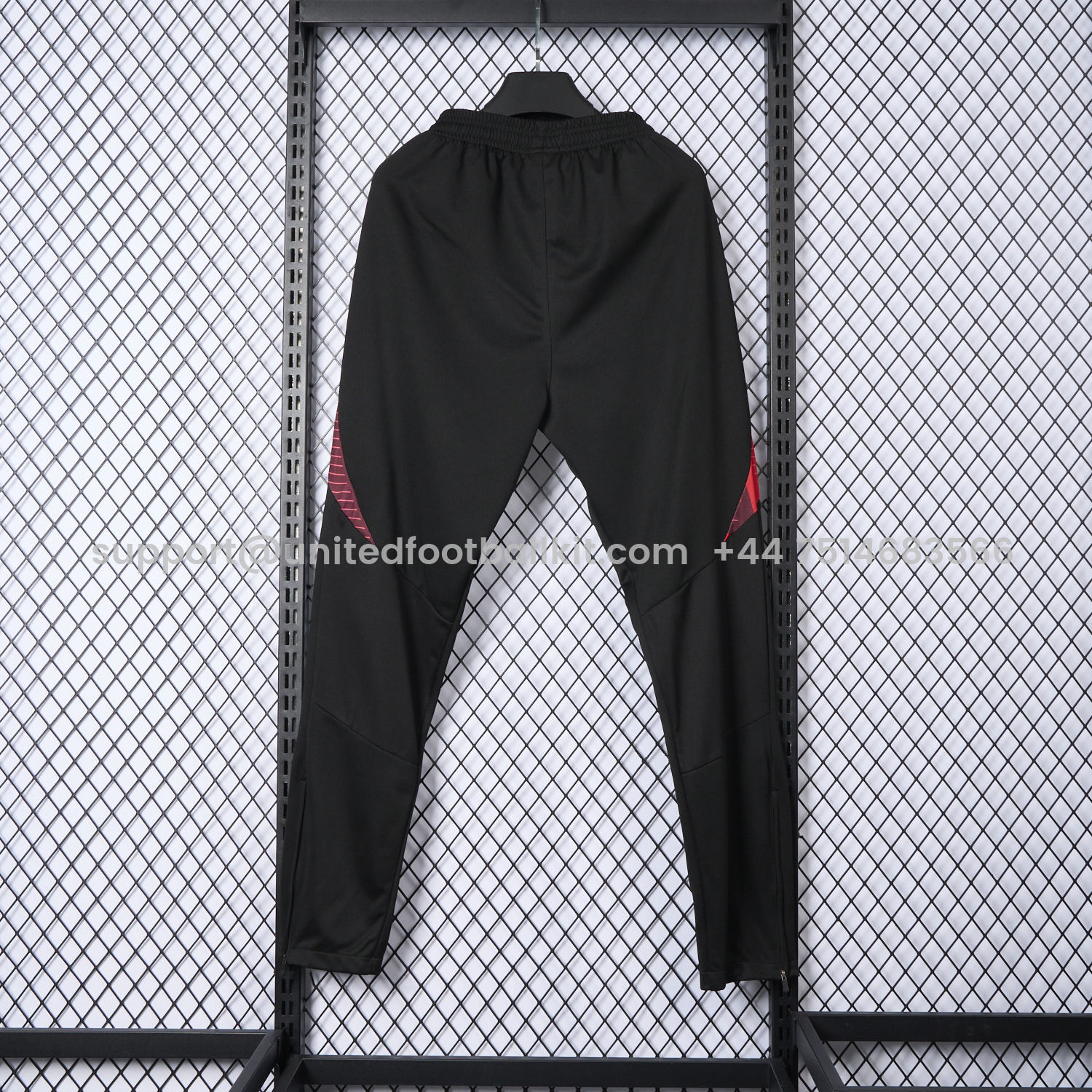 Unitedfootballkit.com | Olympique Lyonnais Lyon 24-25 Black Training Pants - Player Version -Customize Name, Number and Patch | Worldwide Shipping