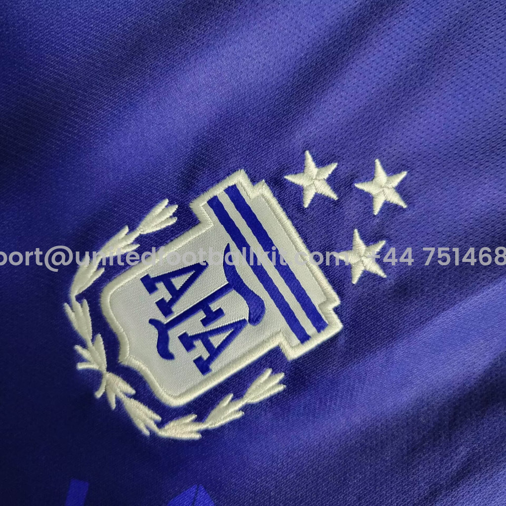 Unitedfootballkit.com | Argentina 3 Stars 22-23 Away Long Sleeve Jersey - Fans Version -Customize Name, Number and Patch | Worldwide Shipping