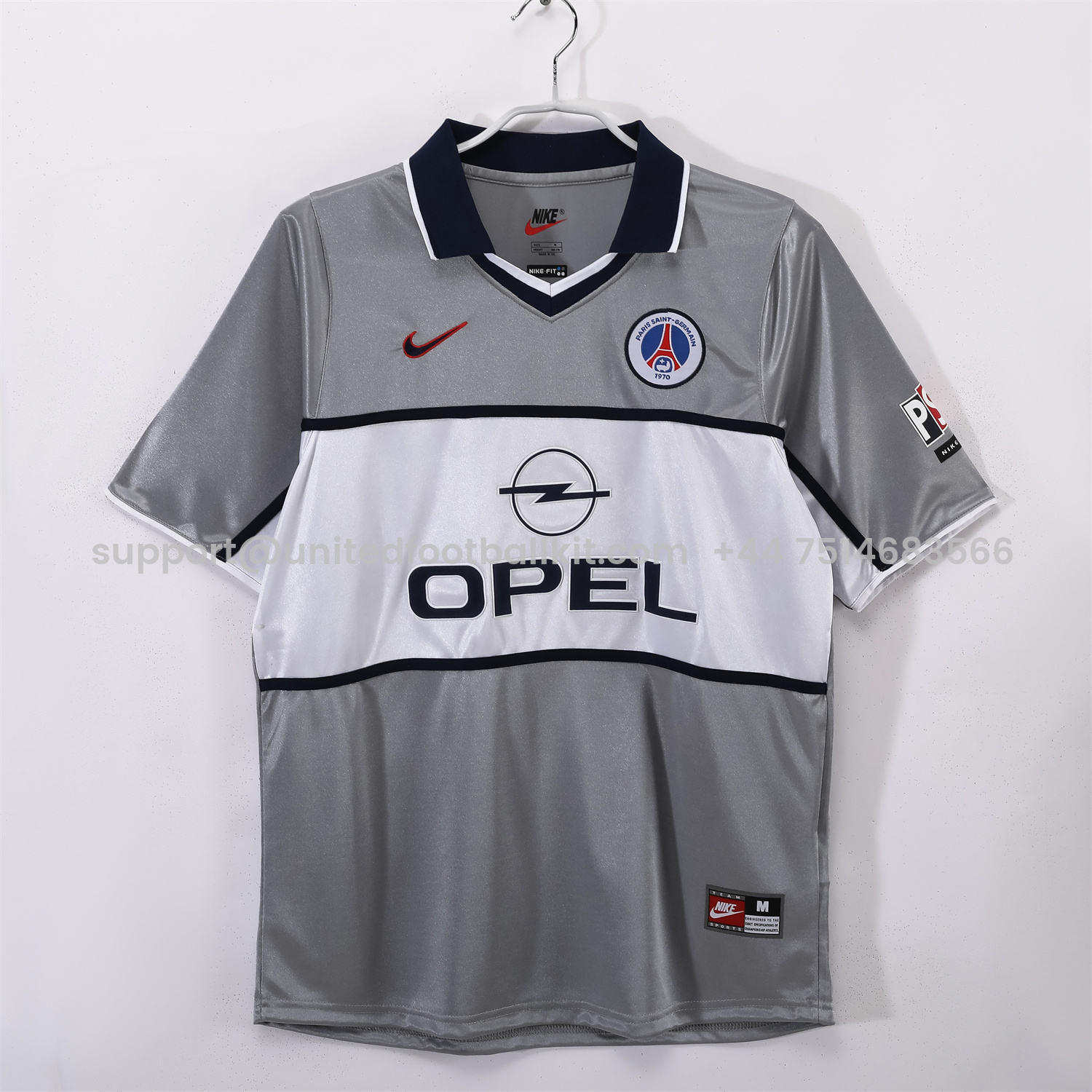 Unitedfootballkit.com | Retro Paris Saint-Germain PSG 2000-01 Away Jersey -Customize Name, Number and Patch | Worldwide Shipping