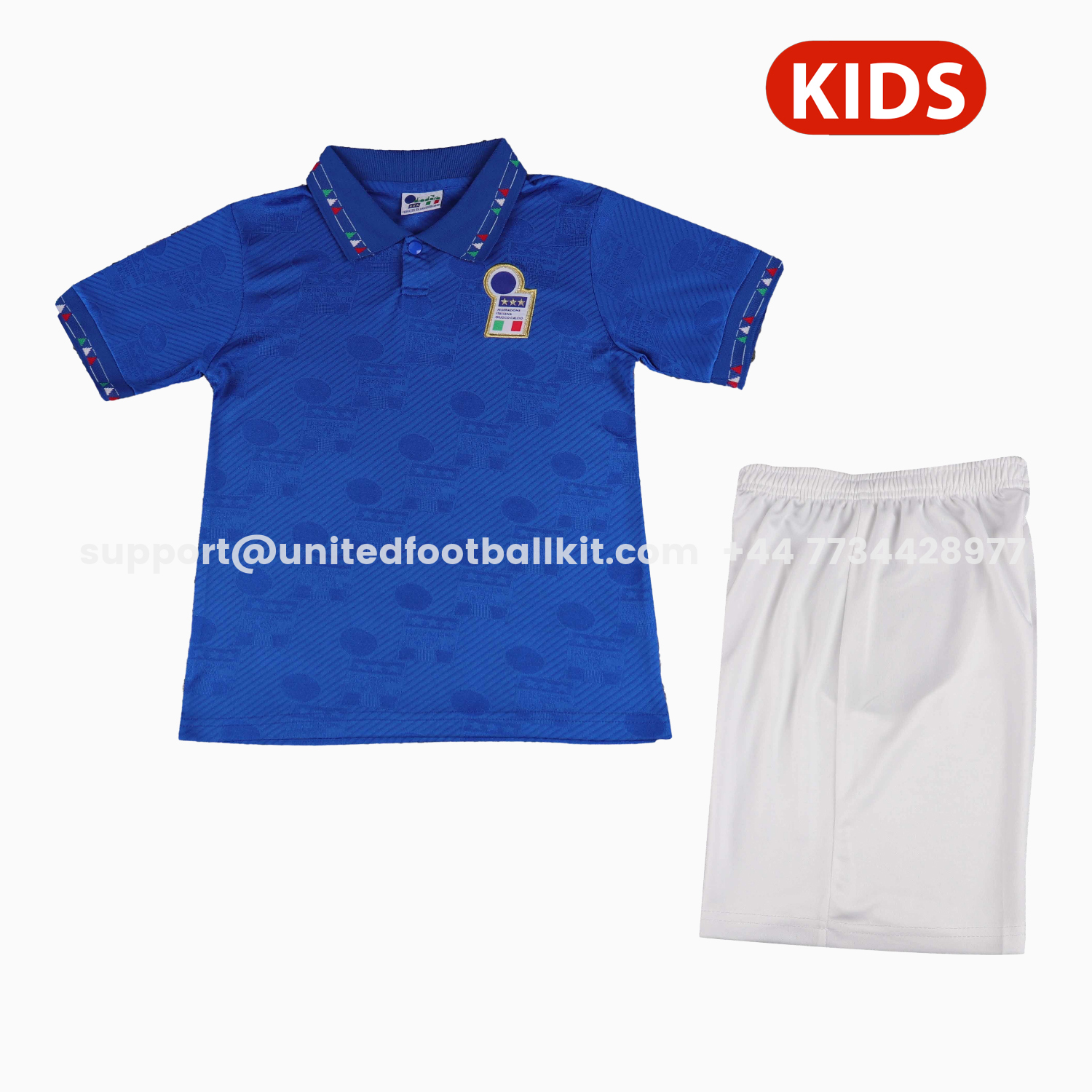 Unitedfootballkit.com | Retro Italy 1994 Home Kids Kit -Customize Name, Number and Patch | Worldwide Shipping