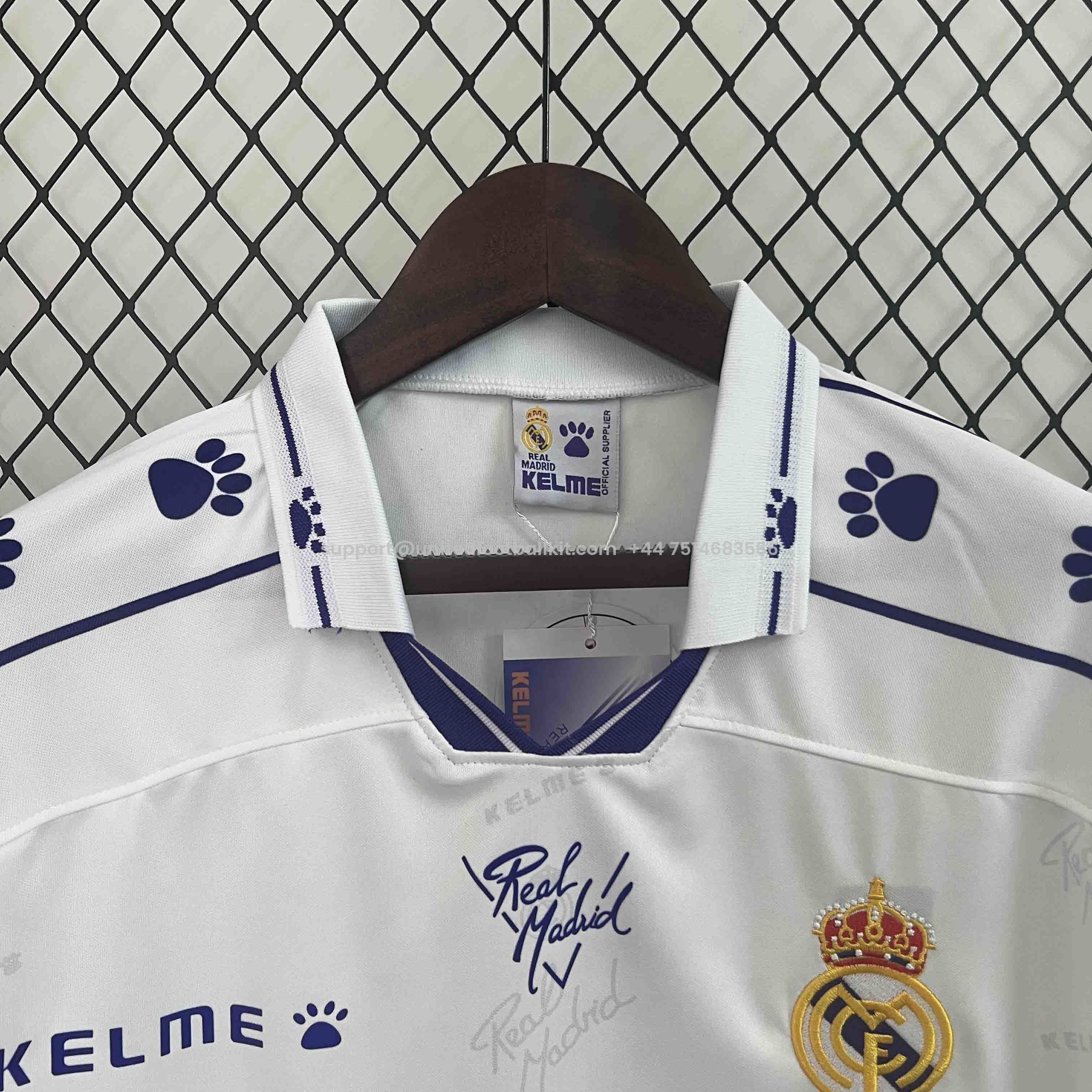 Unitedfootballkit.com | Retro Real Madrid 1994-96 Home Long Sleeve Jersey -Customize Name, Number and Patch | Worldwide Shipping
