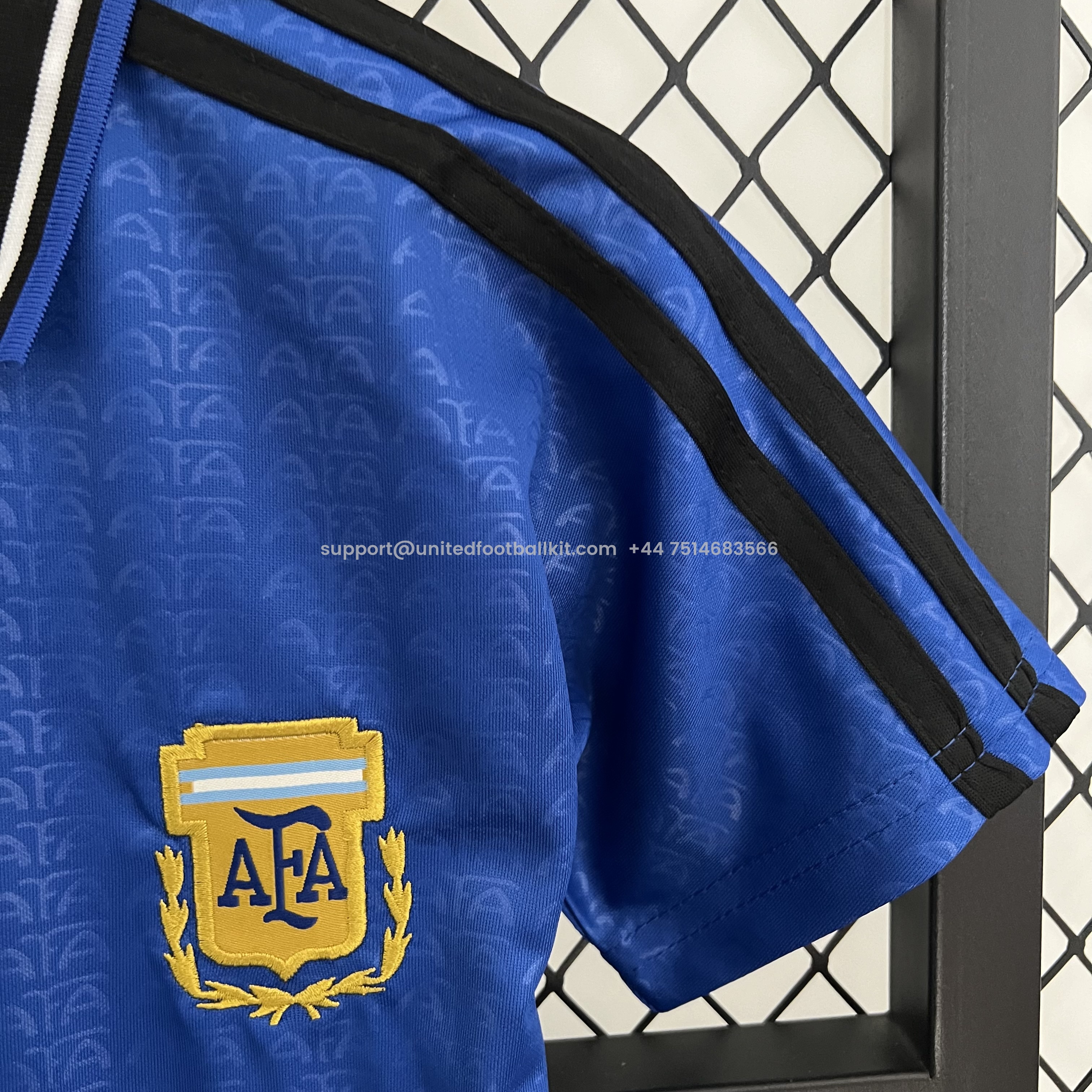 Unitedfootballkit.com | Retro Argentina 1994 Away Stadium Kids Kit -Customize Name, Number and Patch | Worldwide Shipping
