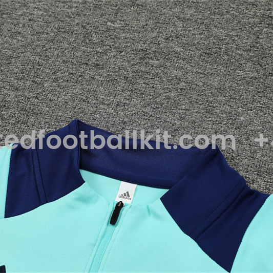 Unitedfootballkit.com | Manchester United 24-25 Long Sleeve Training Set - Lake Blue -Customize Name, Number and Patch | Worldwide Shipping