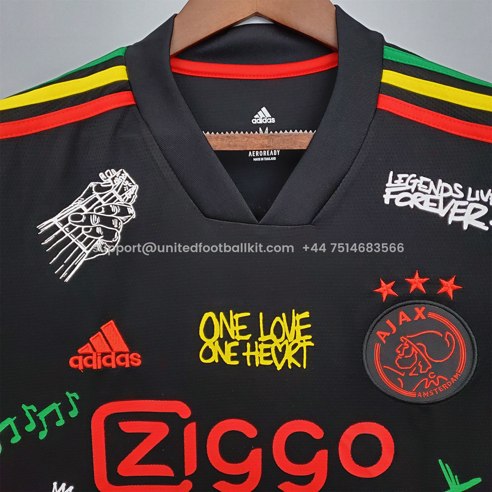 Unitedfootballkit.com | Retro Ajax x B-O-B Marly 21-22 Special Edition Jersey -Customize Name, Number and Patch | Worldwide Shipping