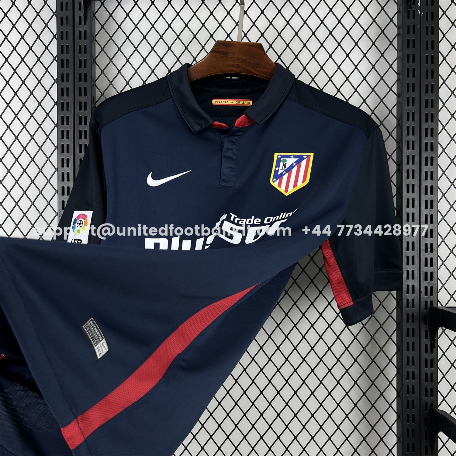 Unitedfootballkit.com | Retro Atletico Madrid 2015-16 Away Jersey -Customize Name, Number and Patch | Worldwide Shipping