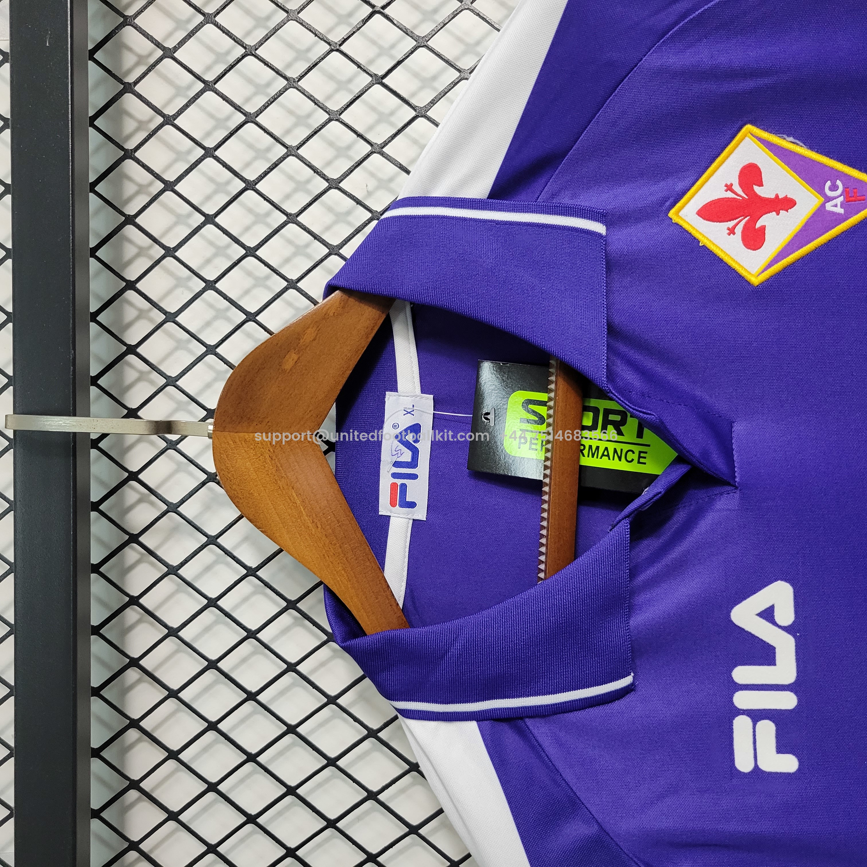 Unitedfootballkit.com | Retro Fiorentina 1998-99 Home Stadium Jersey -Customize Name, Number and Patch | Worldwide Shipping