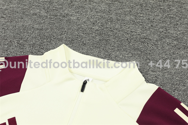 Unitedfootballkit.com | Bayern Munich 24-25 Long Sleeve Training Set - White & Red -Customize Name, Number and Patch | Worldwide Shipping