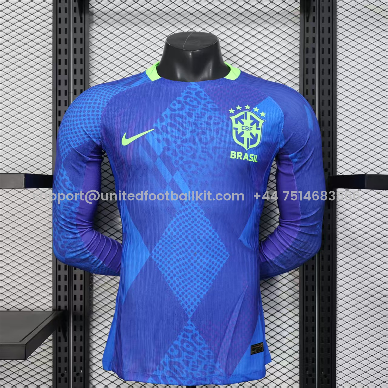 Unitedfootballkit.com | Brazil 2025 Women's Team Away Long Sleeves Jersey - Men's Player Version -Customize Name, Number and Patch | Worldwide Shipping