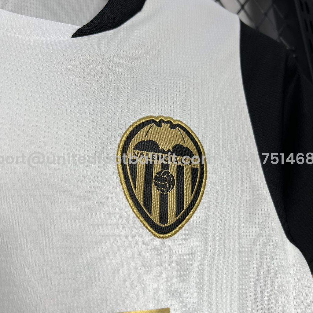 Unitedfootballkit.com | Valencia 24-25 Home Stadium Kids Kit -Customize Name, Number and Patch | Worldwide Shipping