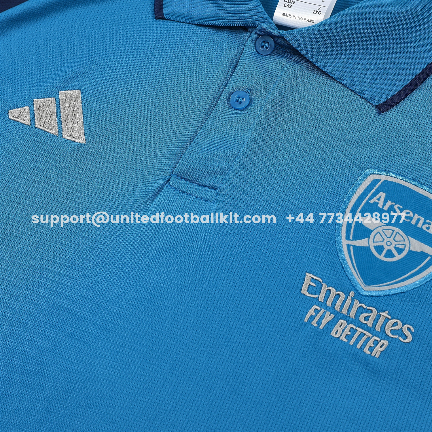 Unitedfootballkit.com | Arsenal 25-26 POLO Short-Sleeve Training Set - Royal Blue Top and Deep Blue Pants -Customize Name, Number and Patch | Worldwide Shipping