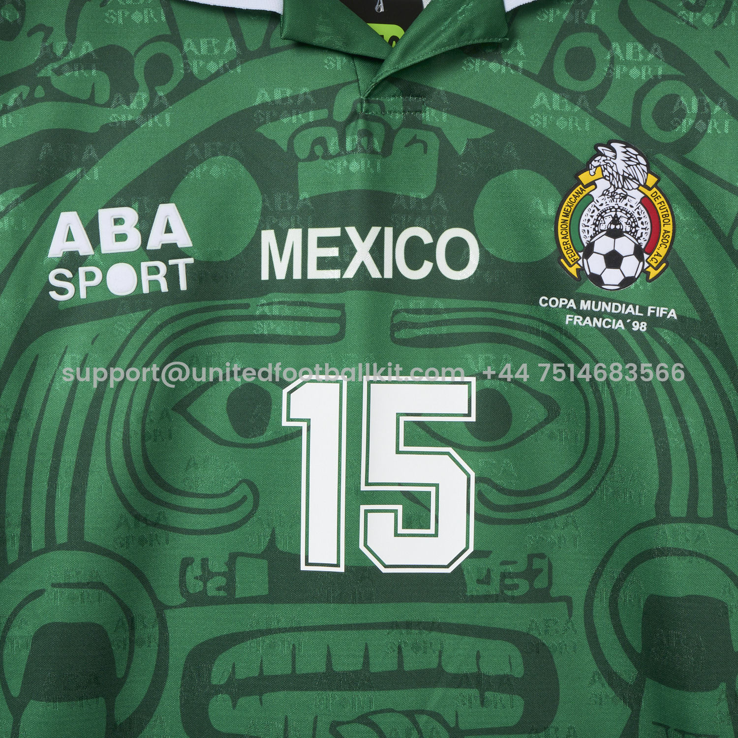 Unitedfootballkit.com | Retro Mexico 1998 Home Jersey -Customize Name, Number and Patch | Worldwide Shipping