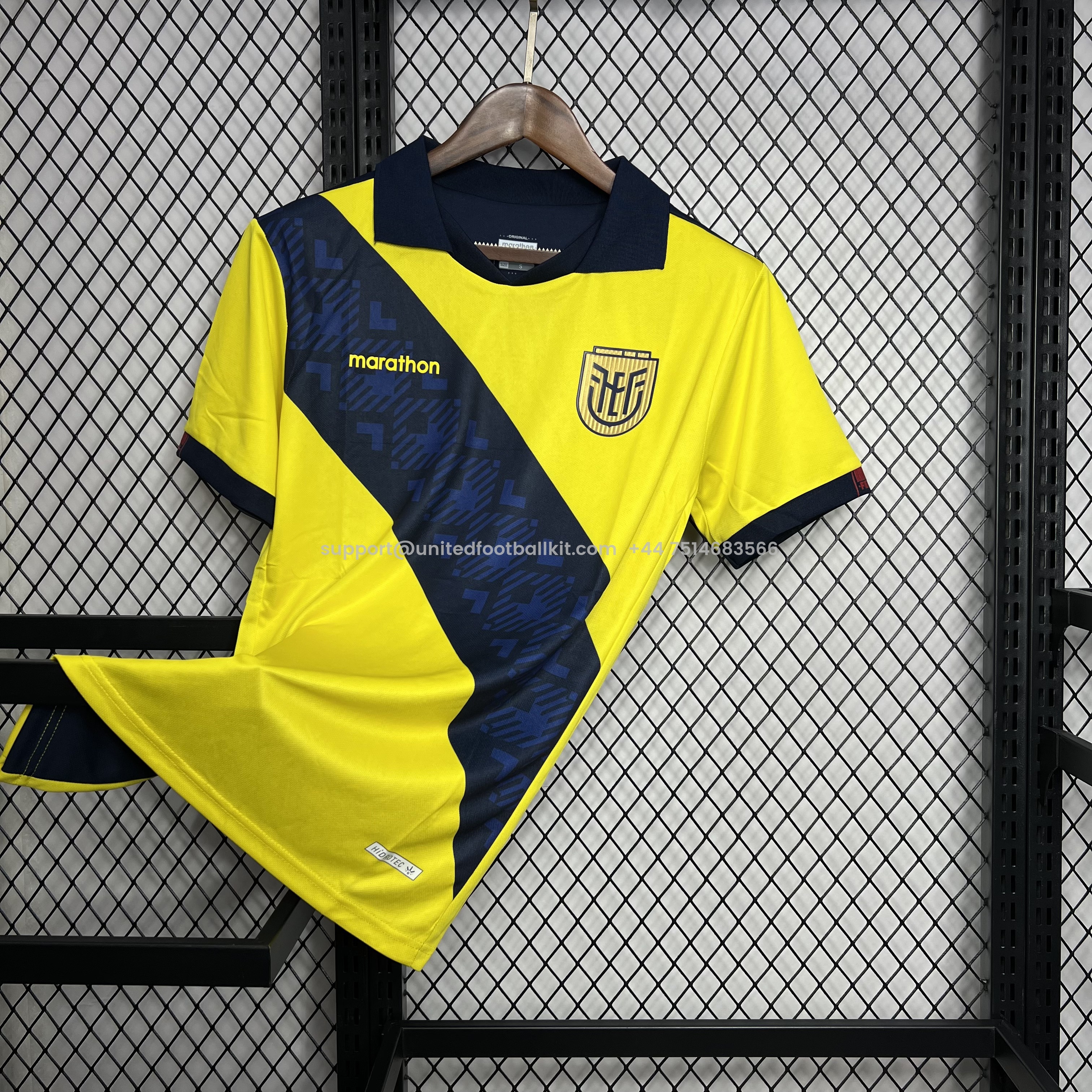 Unitedfootballkit.com | Ecuador 2024 Home Stadium Jersey - Fans Version -Customize Name, Number and Patch | Worldwide Shipping