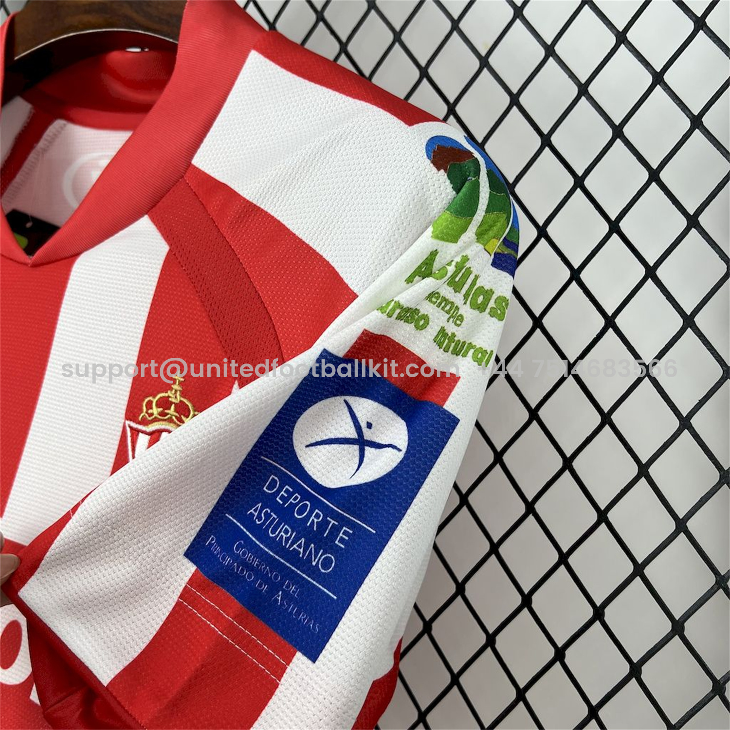 Unitedfootballkit.com | Retro Sporting de Gijon 2008-09 Home Jersey -Customize Name, Number and Patch | Worldwide Shipping