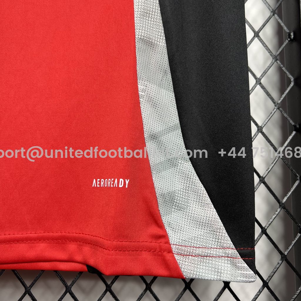 Unitedfootballkit.com | Manchester United 24-25 Red Pre-match Training Jersey - Fans Version -Customize Name, Number and Patch | Worldwide Shipping