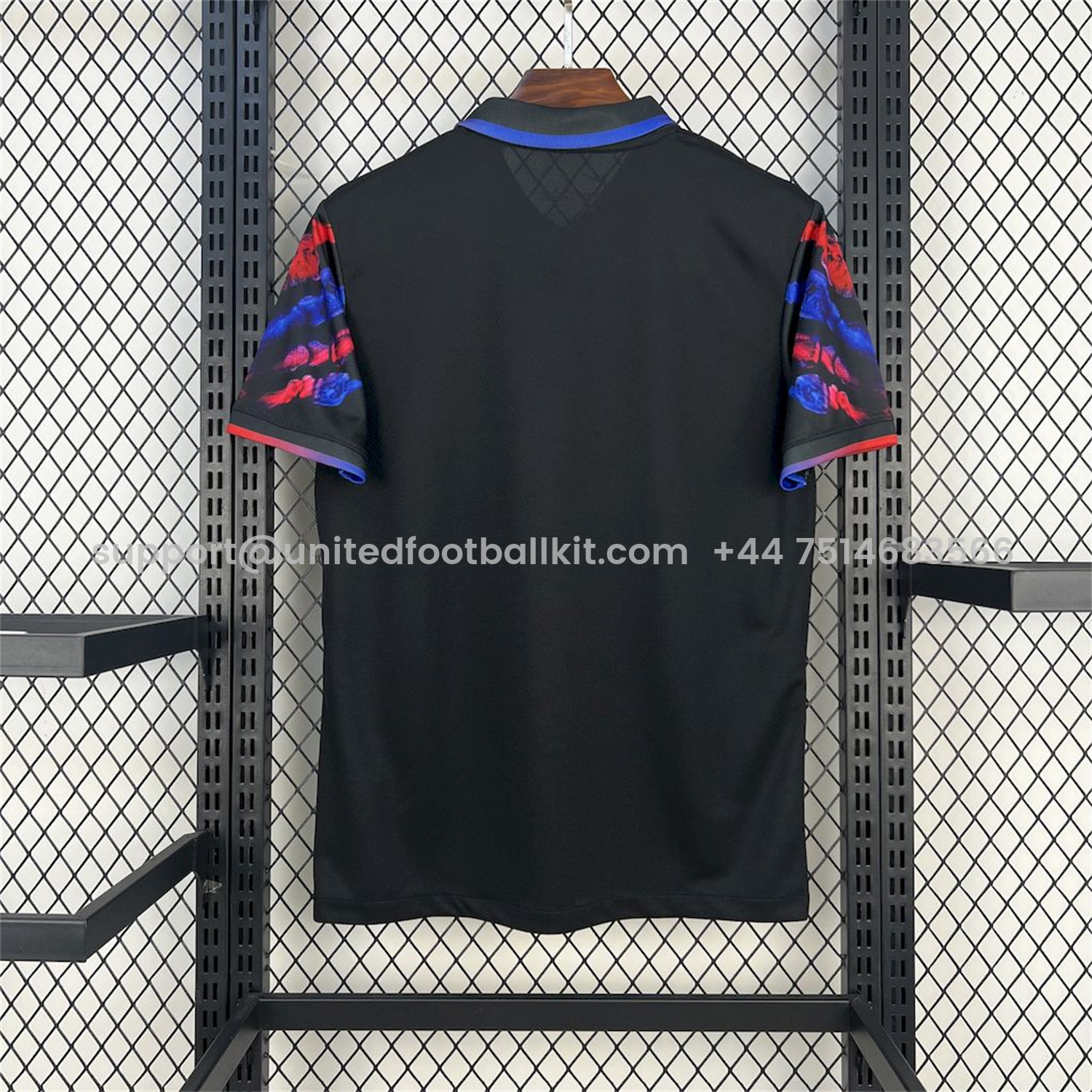 Unitedfootballkit.com | Barcelona 25-26 Red & Blue Palm Black Jersey - Fans Version -Customize Name, Number and Patch | Worldwide Shipping