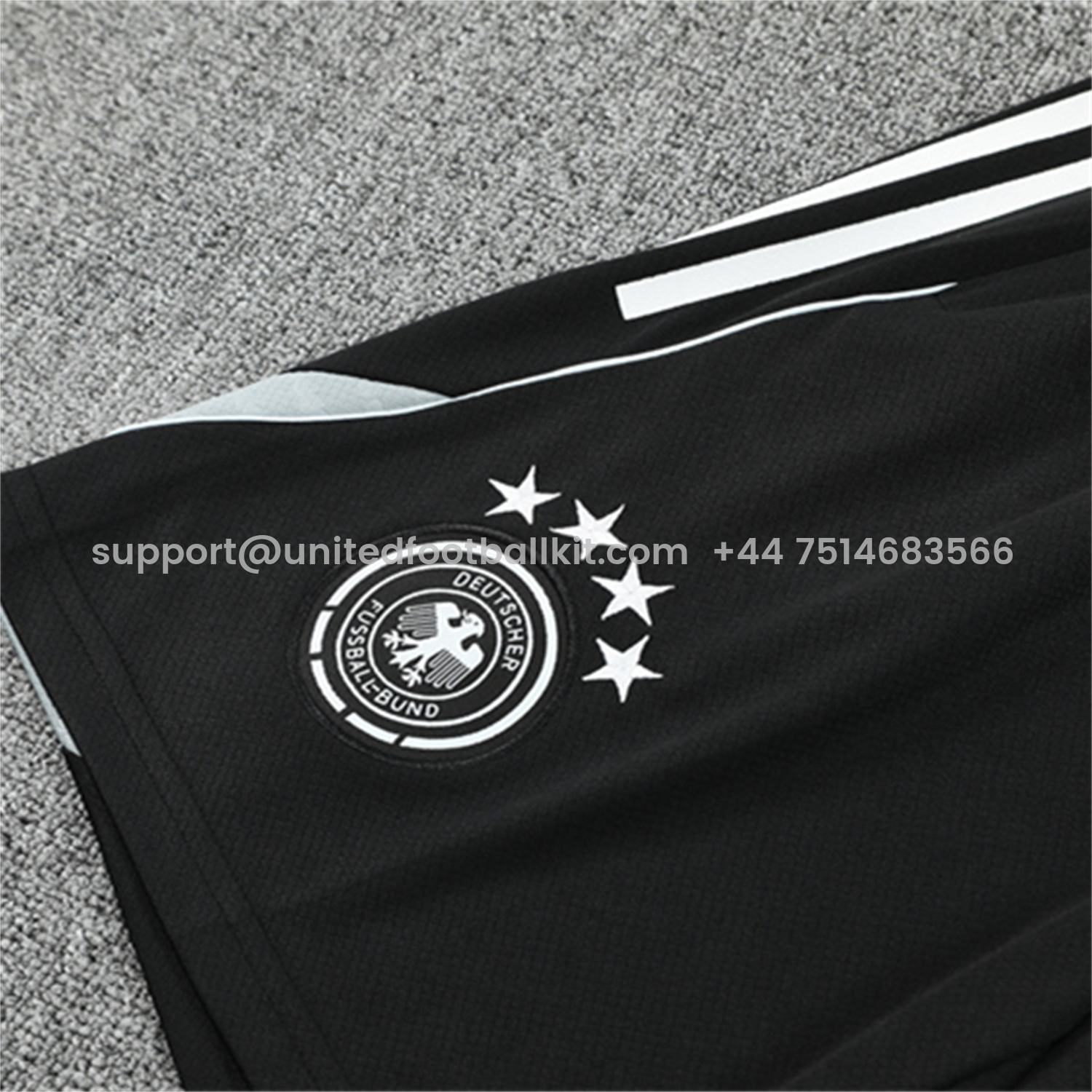 Unitedfootballkit.com | Germany 25-26 Kids Short-Sleeve Training Set - White Top & Black Shorts -Customize Name, Number and Patch | Worldwide Shipping