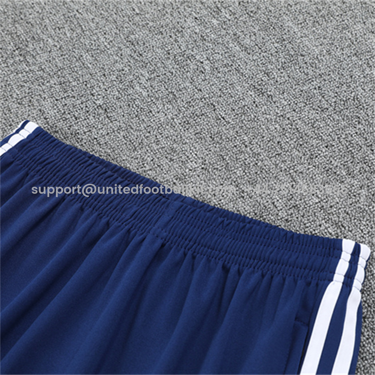 Unitedfootballkit.com | Real Madrid 25-26 Kids Long Sleeve Training Set - Throwback Royal Blue Top and Pants -Customize Name, Number and Patch | Worldwide Shipping