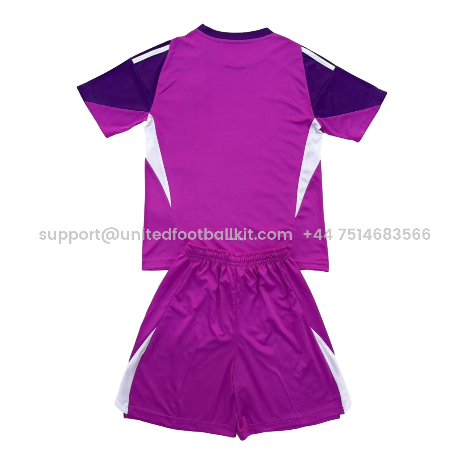 Unitedfootballkit.com | Real Madrid 25-26 Purple Goalkeeper Kids Kit -Customize Name, Number and Patch | Worldwide Shipping