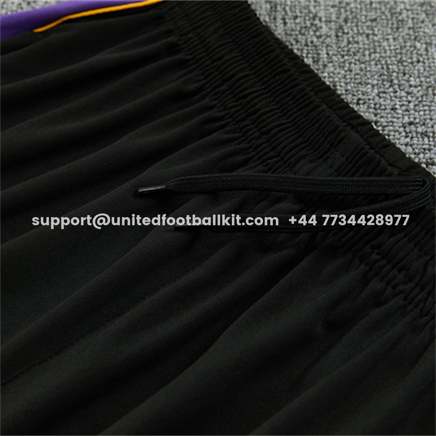 Unitedfootballkit.com | Barcelona 26-27 Long Sleeves Training Set - Light Grey Top & Black Pants -Customize Name, Number and Patch | Worldwide Shipping