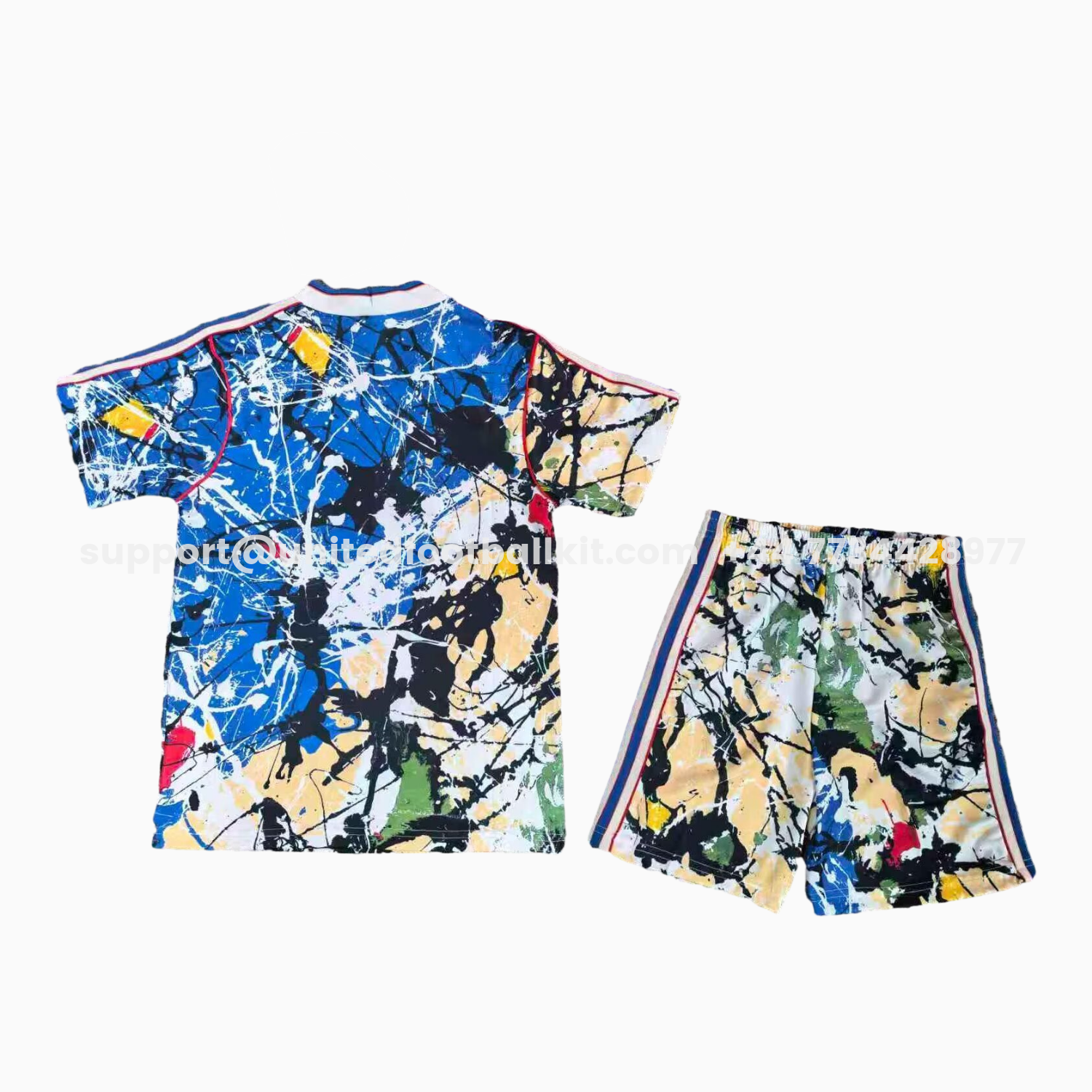 Unitedfootballkit.com | Manchester United 25-26 Stone Roses Special Kids Kit -Customize Name, Number and Patch | Worldwide Shipping