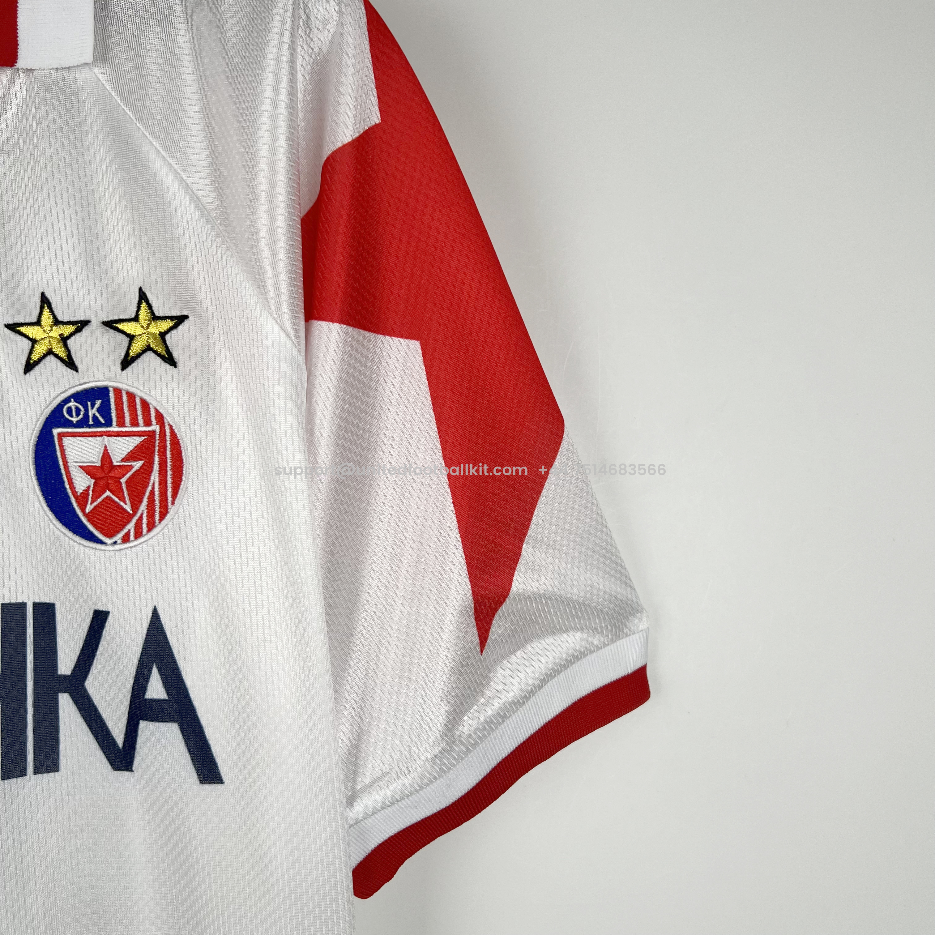 Unitedfootballkit.com | Retro Red Star FC 1995-97 Away Stadium Jersey -Customize Name, Number and Patch | Worldwide Shipping