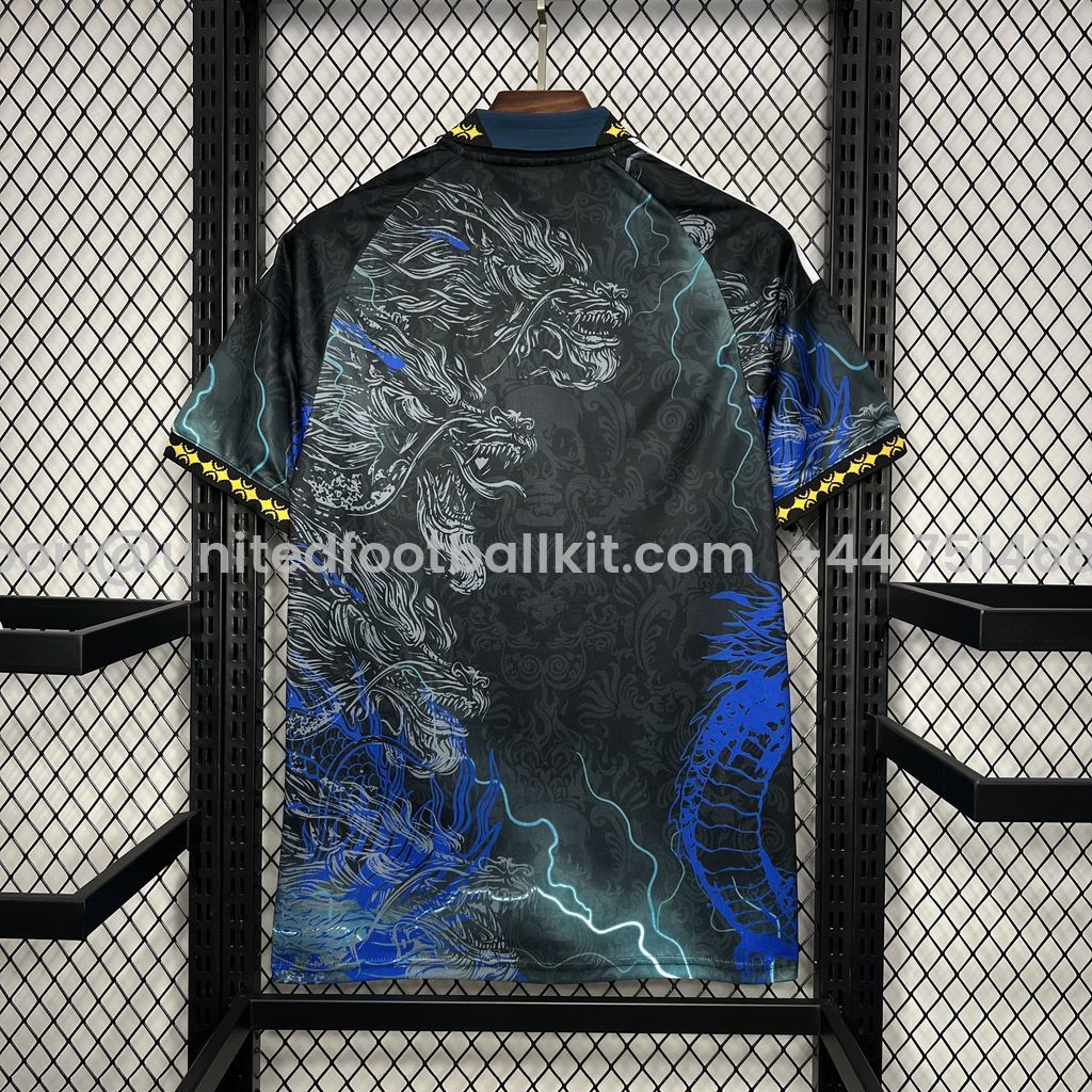 Unitedfootballkit.com | Real Madrid 24-25 White & Blue Loong Special Edition Jersey - Fans Version -Customize Name, Number and Patch | Worldwide Shipping