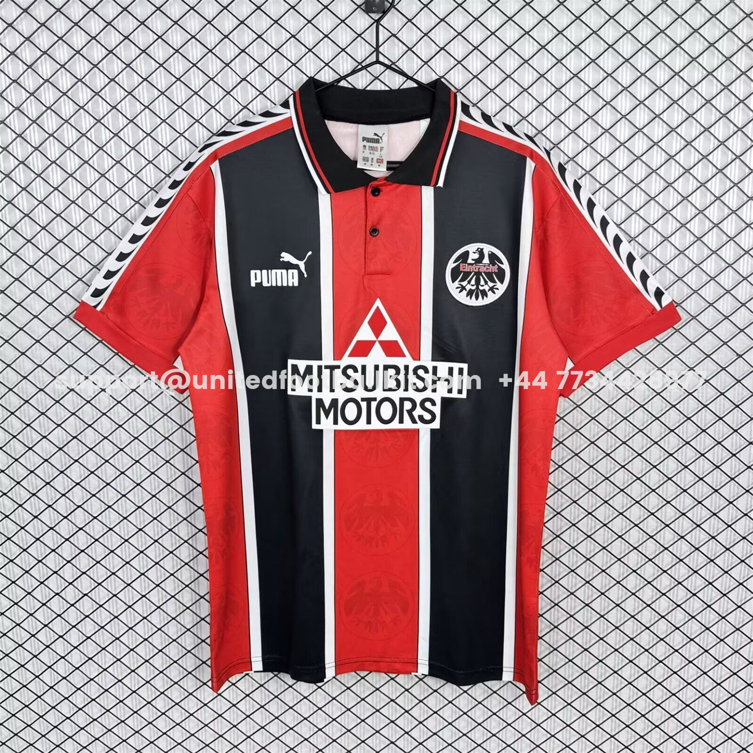 Unitedfootballkit.com | Retro Frankfurt 1996-98 Home Jersey -Customize Name, Number and Patch | Worldwide Shipping