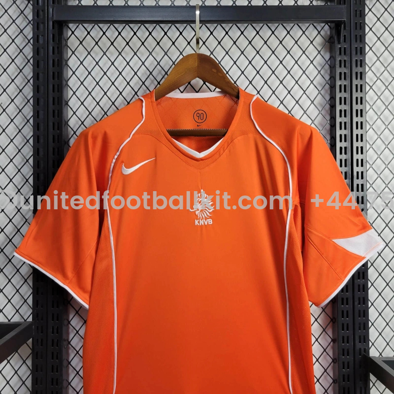 Unitedfootballkit.com | Retro Netherlands 2004 Home Stadium Jersey -Customize Name, Number and Patch | Worldwide Shipping