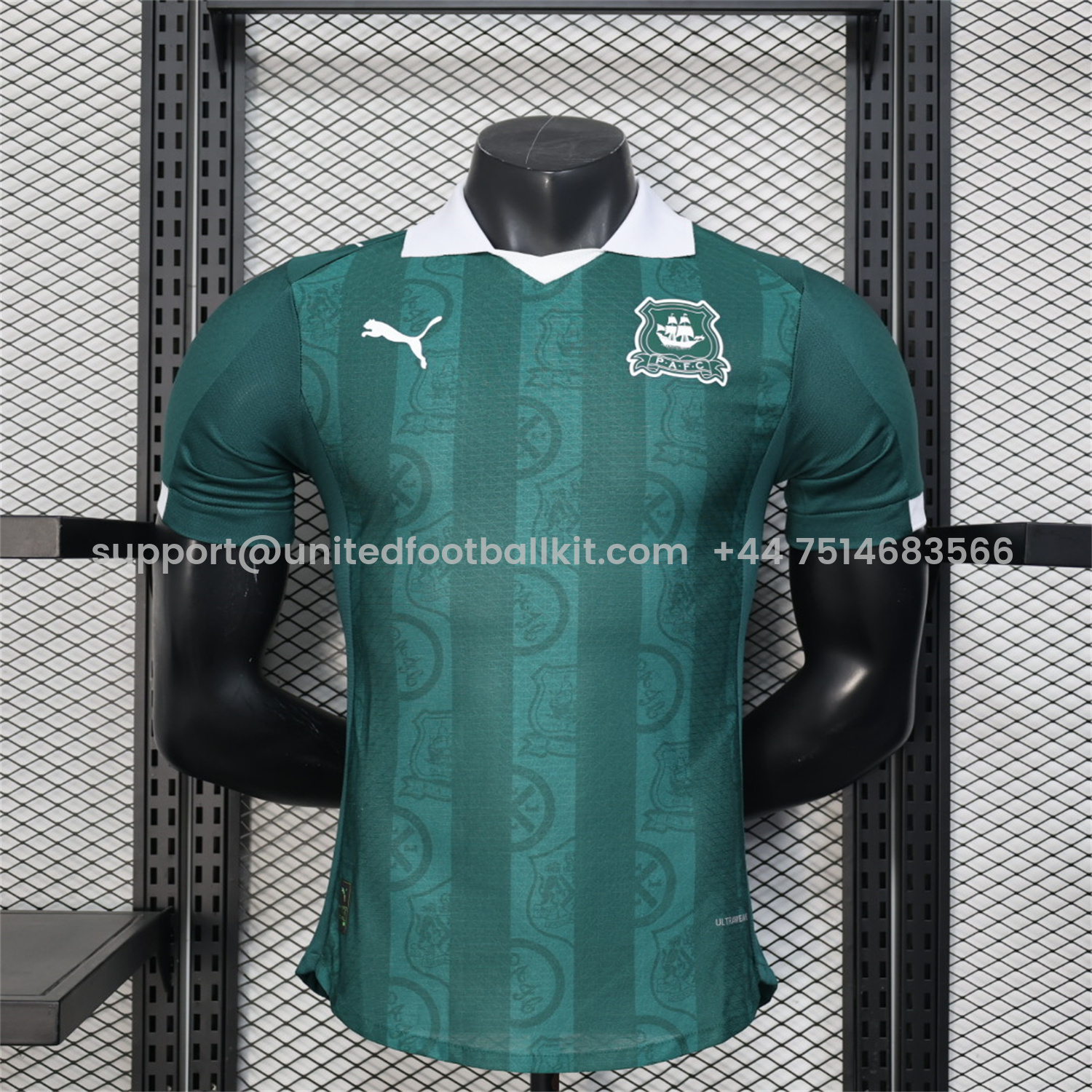 Unitedfootballkit.com | Plymouth Argyle 25-26 Home Unsponsored Jersey - Player Version -Customize Name, Number and Patch | Worldwide Shipping