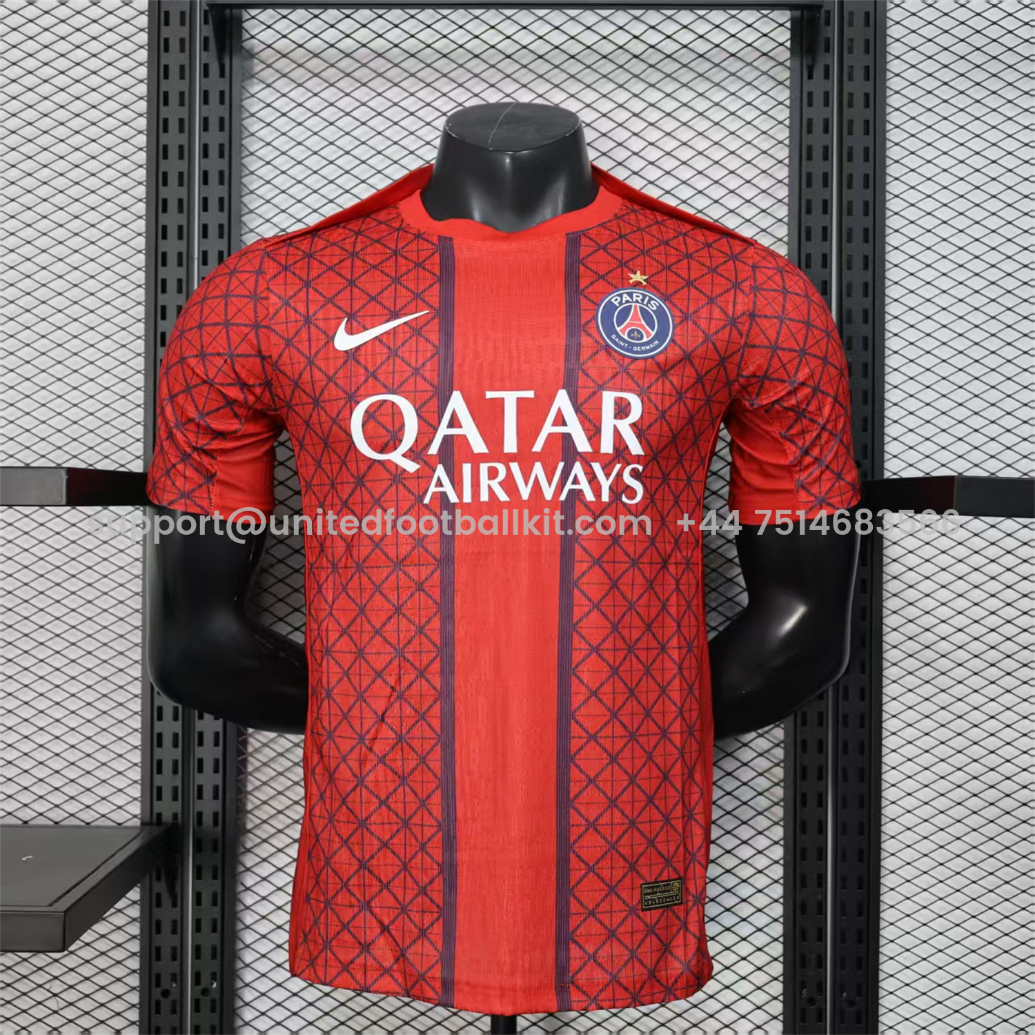 Unitedfootballkit.com | Paris Saint-Germain PSG 25-26 One Star Red Special Edition Jersey - Player Version -Customize Name, Number and Patch | Worldwide Shipping