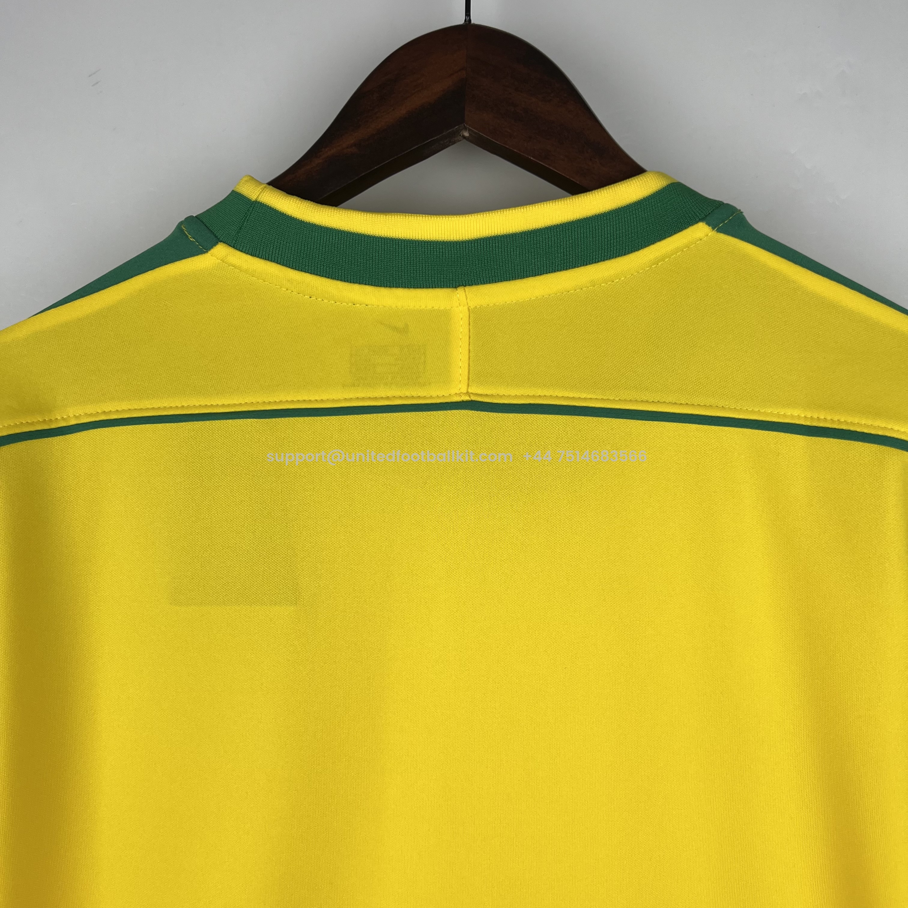 Unitedfootballkit.com | Retro Brazil 1998 Home Stadium Long Sleeve Jersey -Customize Name, Number and Patch | Worldwide Shipping