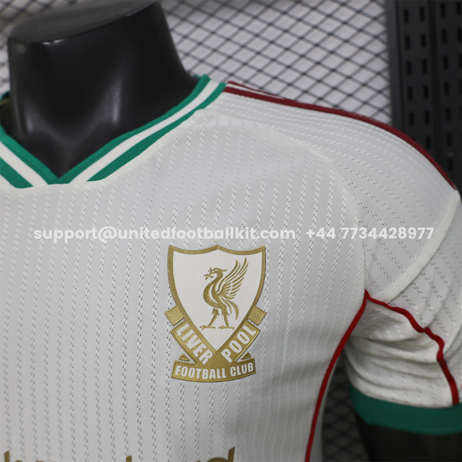 Unitedfootballkit.com | Liver.pool 25-26 Gold Lines Retro Casual Style White Jersey - Player Version -Customize Name, Number and Patch | Worldwide Shipping