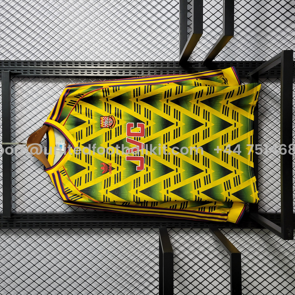 Unitedfootballkit.com | Retro Arsenal 91-93 Away Long Sleeve Jersey -Customize Name, Number and Patch | Worldwide Shipping