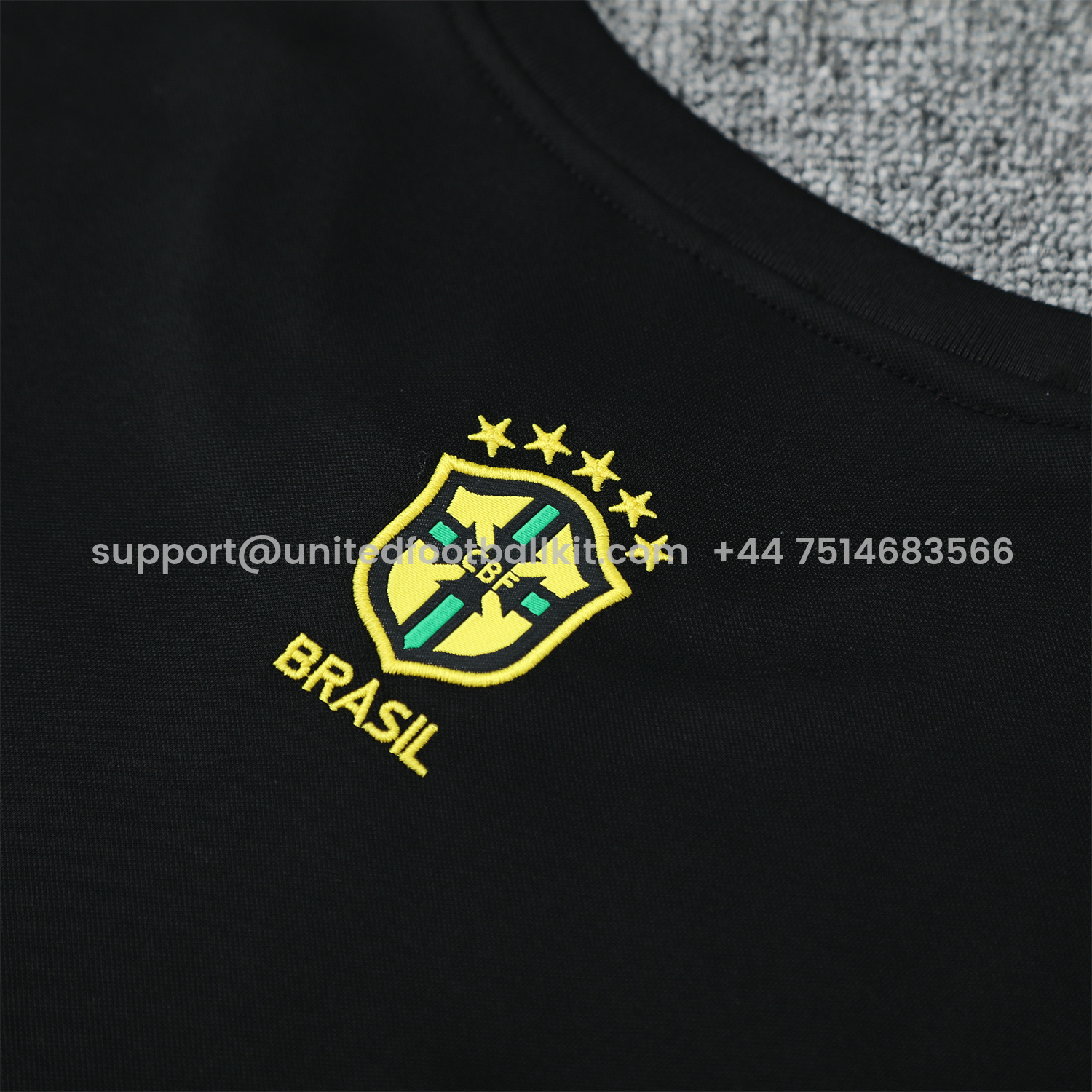 Unitedfootballkit.com | Brazil 25-26 Gray Jesus Statue Vest Training Set - Gray Vest & Black Shorts -Customize Name, Number and Patch | Worldwide Shipping