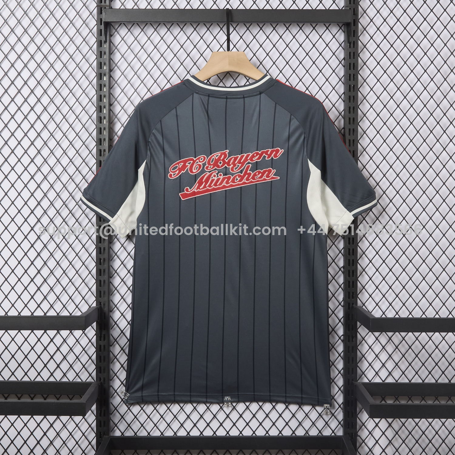Unitedfootballkit.com | Bayern Munich 25-26 Deep Grey Baseball Jersey -Customize Name, Number and Patch | Worldwide Shipping