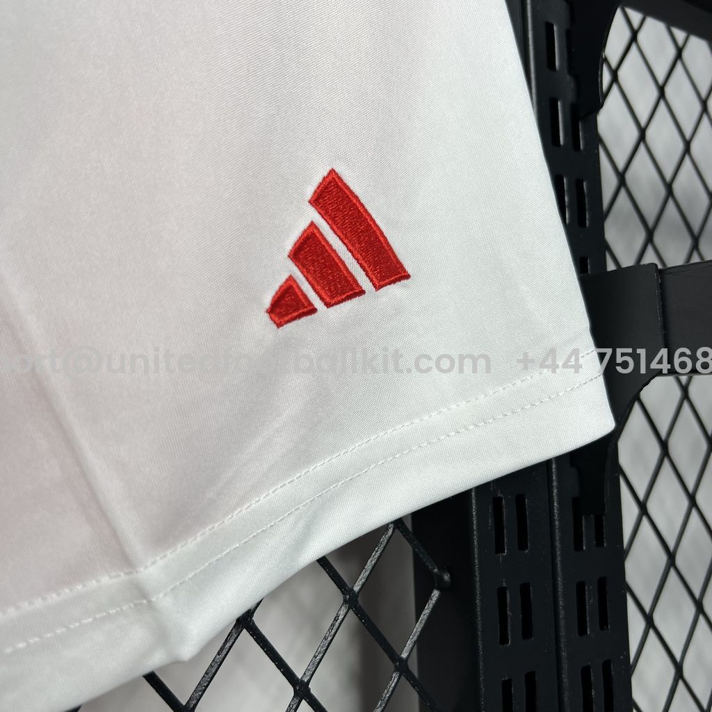 Unitedfootballkit.com | Manchester United 24-25 Home Shorts - Fans Version -Customize Name, Number and Patch | Worldwide Shipping