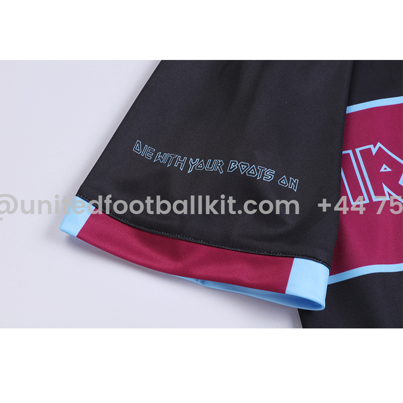 Unitedfootballkit.com | Iron Maiden x West Ham Black Special Edition Jersey - with 11 print -Customize Name, Number and Patch | Worldwide Shipping