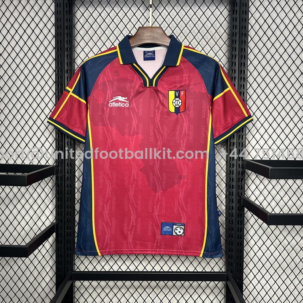 Unitedfootballkit.com | Retro Venezuela 2000 Home Stadium Jersey -Customize Name, Number and Patch | Worldwide Shipping