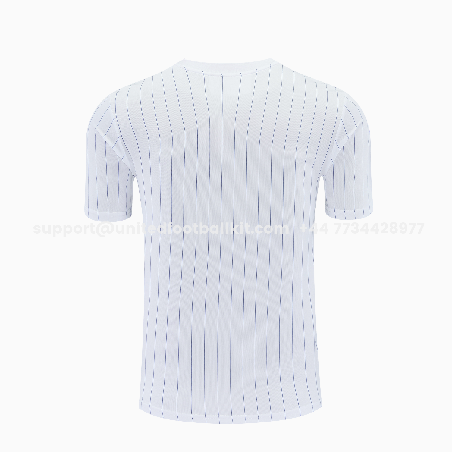 Unitedfootballkit.com | C.H.E.L.S.E.A 25-26 Retro Style Short-Sleeve Training Set - White Top & Blue Stripes Pants -Customize Name, Number and Patch | Worldwide Shipping