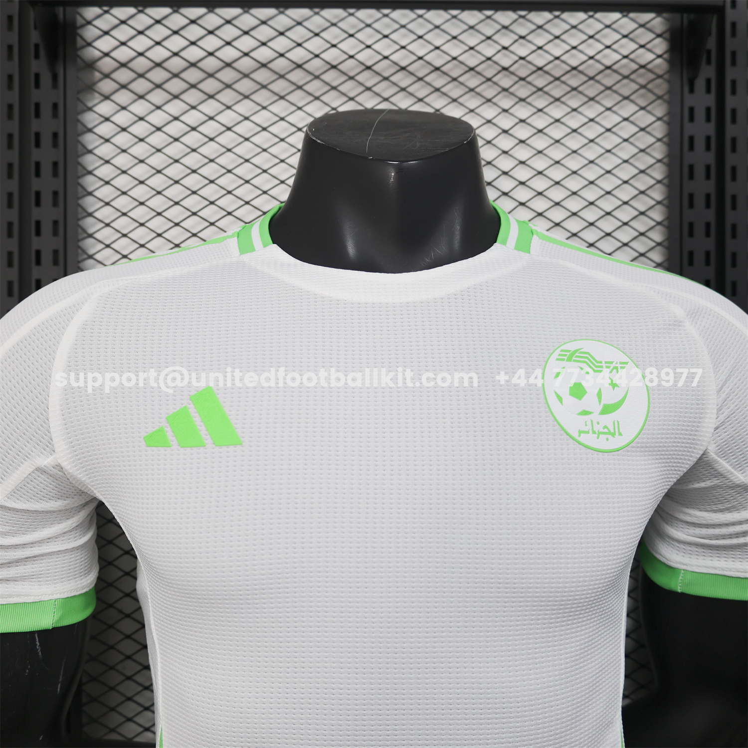 Unitedfootballkit.com | Algeria 25-26 Whie Jersey with Green - Player Version -Customize Name, Number and Patch | Worldwide Shipping