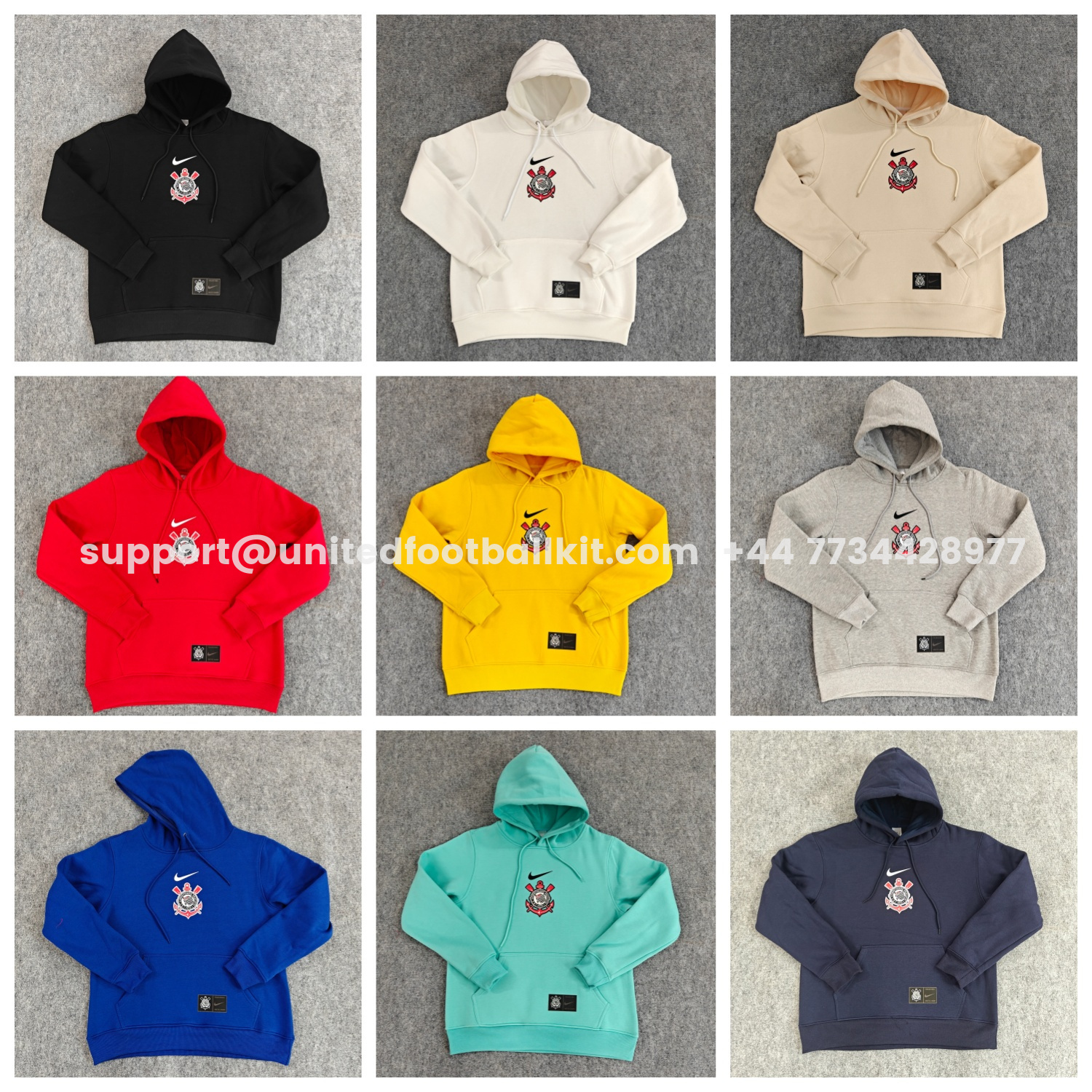 Unitedfootballkit.com | Corinthians 25-26 Home Unisex Pullover Hoodie -Customize Name, Number and Patch | Worldwide Shipping