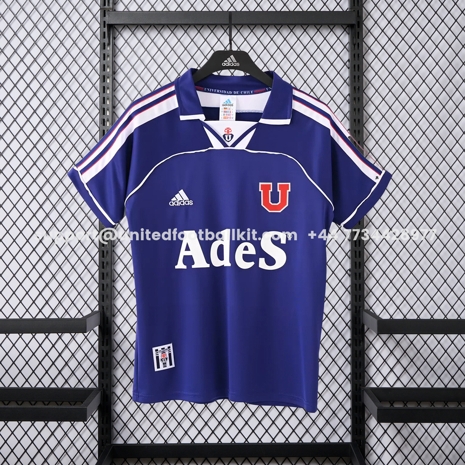 Unitedfootballkit.com | Retro Universidad De Chile 1999-00 Home Blue Jersey -Customize Name, Number and Patch | Worldwide Shipping