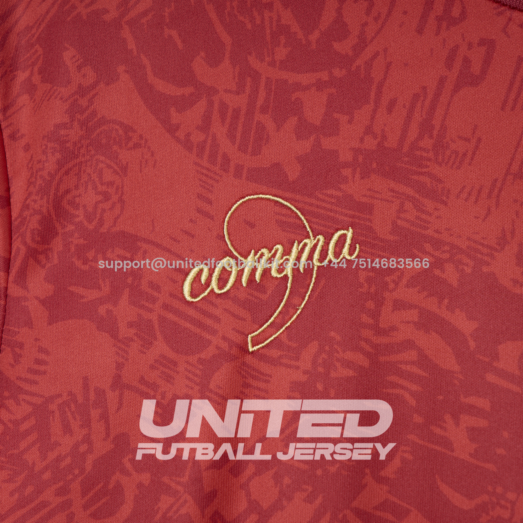 Unitedfootballkit.com | Spain 2024-25 COMMA Red Special Edition Jersey - Fans Version -Customize Name, Number and Patch | Worldwide Shipping