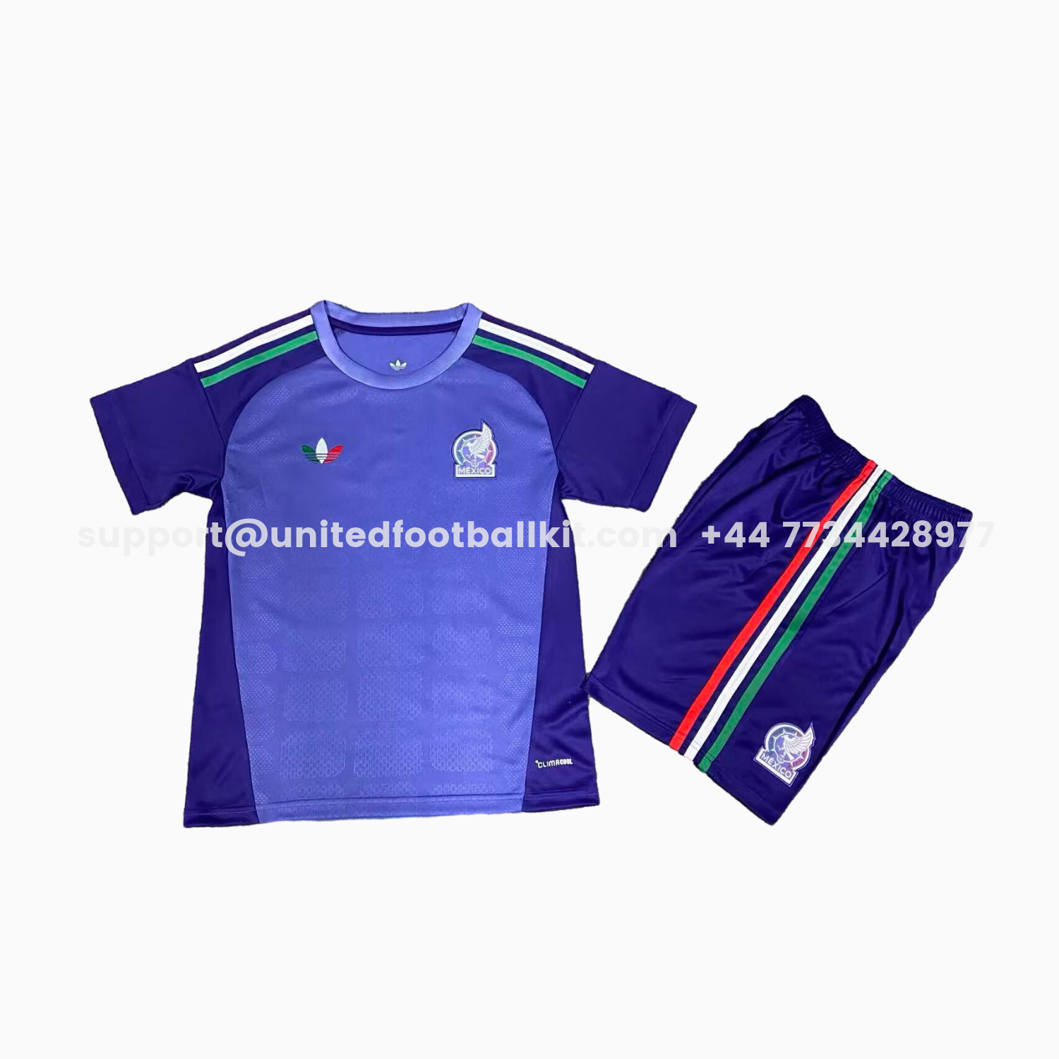 Unitedfootballkit.com | Mexico 2026 Purple Goalkeeper Kids Kit -Customize Name, Number and Patch | Worldwide Shipping