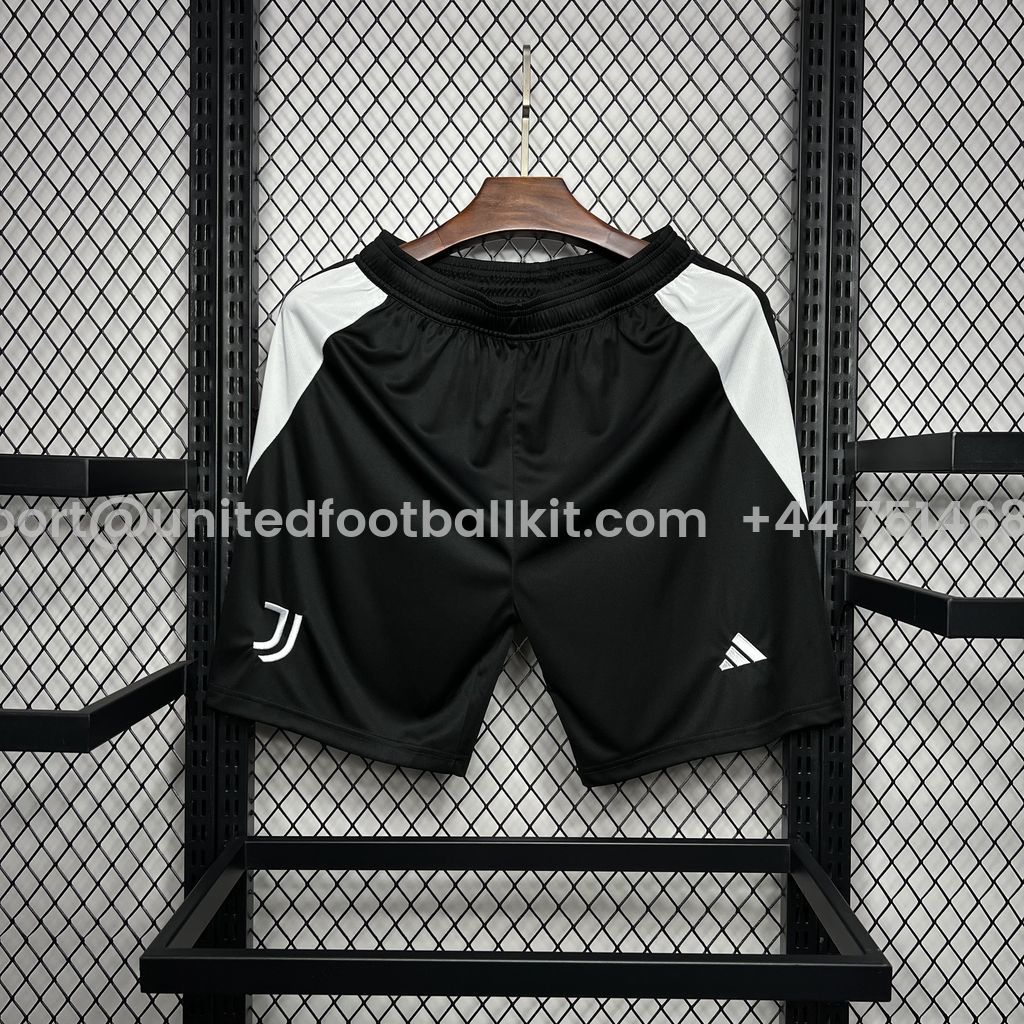 Unitedfootballkit.com | Juventus 24-25 Home Shorts - Fans Version -Customize Name, Number and Patch | Worldwide Shipping