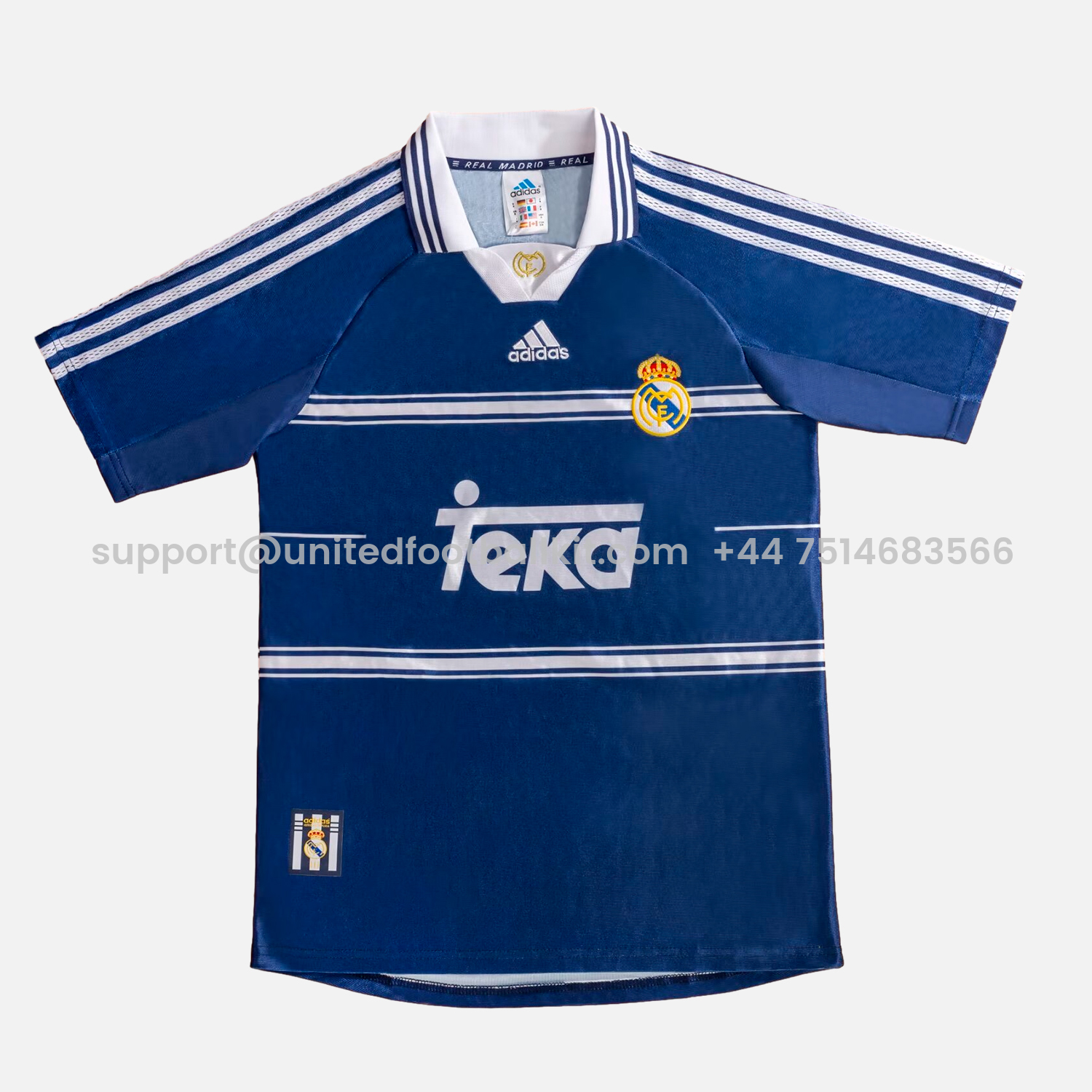 Unitedfootballkit.com | Retro Real Madrid 1998-99 Away Jersey -Customize Name, Number and Patch | Worldwide Shipping