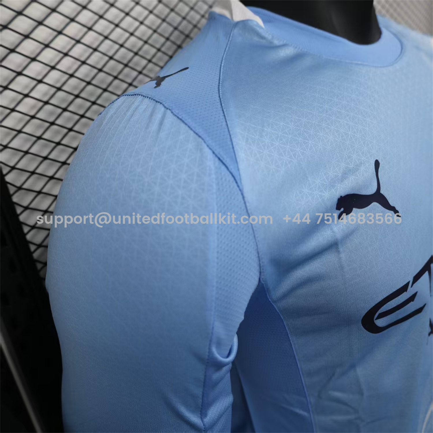 Unitedfootballkit.com | Manchester City 25-26 Home Long Sleeves Jersey - Player Version -Customize Name, Number and Patch | Worldwide Shipping