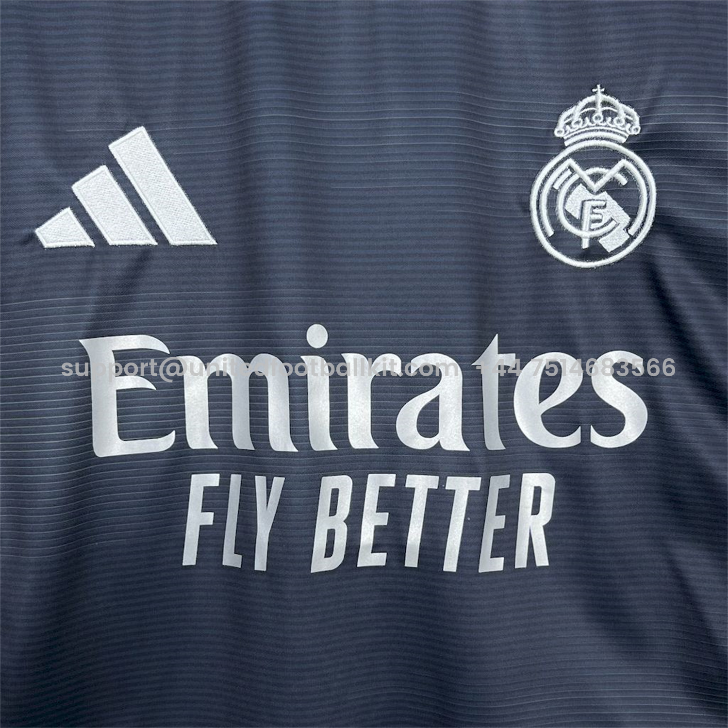 Unitedfootballkit.com | Real Madrid 25-26 Away Long Sleeves Jersey - Fans Version -Customize Name, Number and Patch | Worldwide Shipping